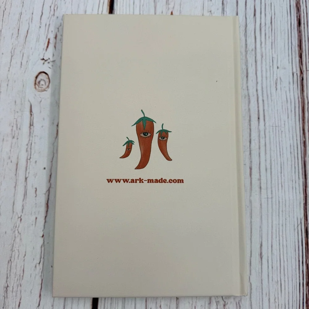 Ark Made Keep It Spicy Hardcover Journal Lined Pages Retro Chili Pepper Art